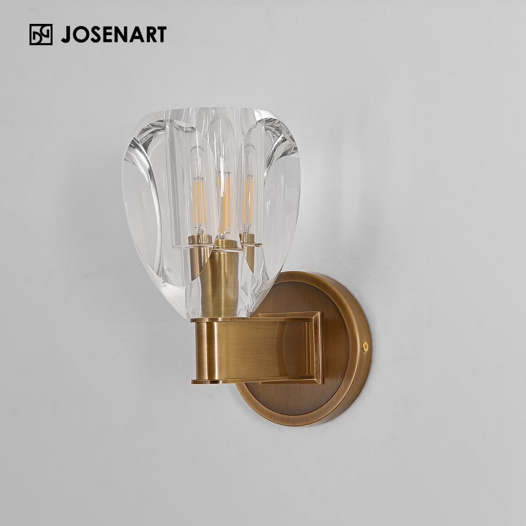 Modern Geometric Glass Shade Sconce  JOSENART Josenart