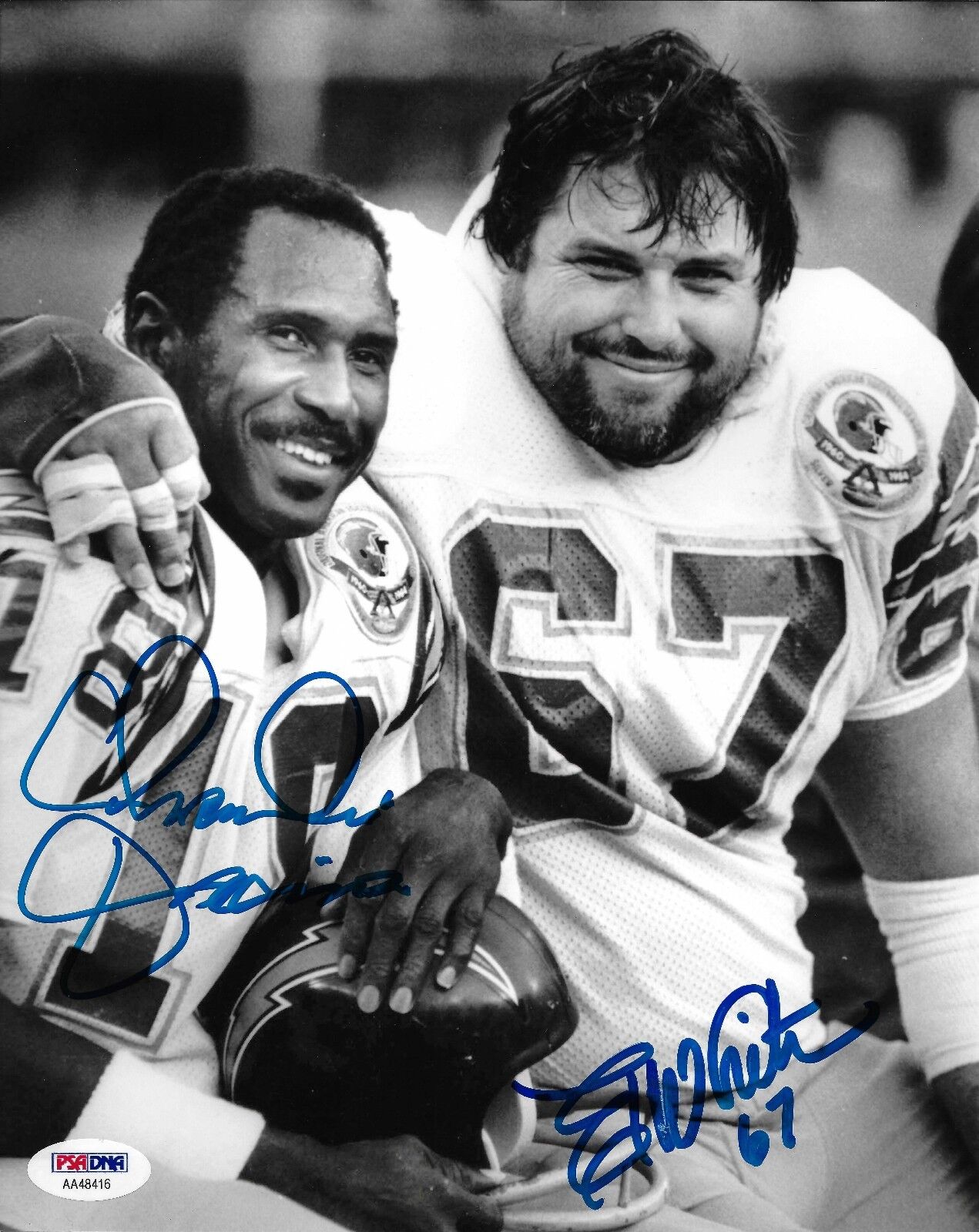 Charlie Joiner & Ed White Signed Air Coryell Chargers 8x10 Photo Poster painting PSA/DNA COA HOF