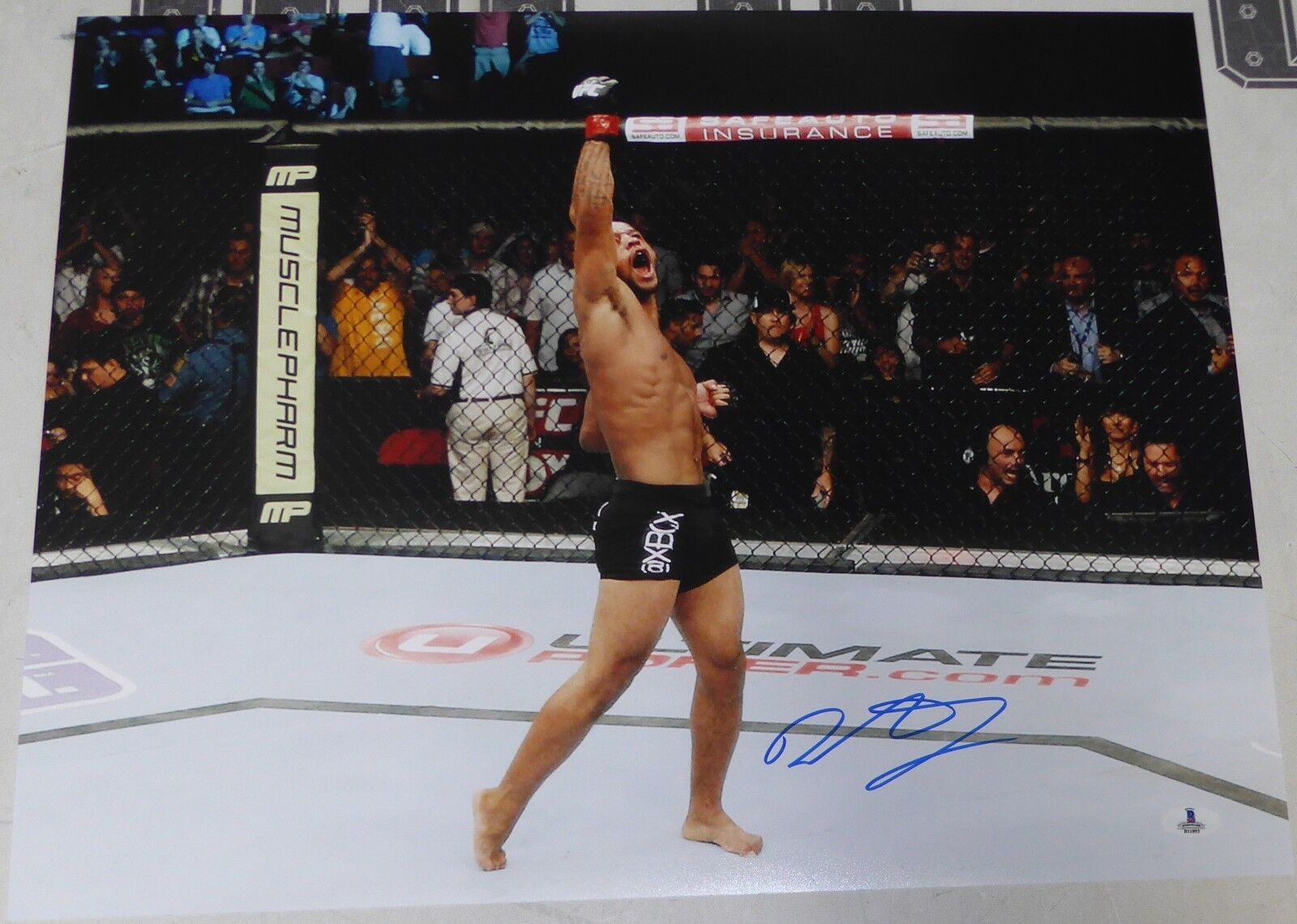 Demetrious Johnson Signed UFC 16x20 Photo Poster painting BAS Beckett COA Picture Autograph 152