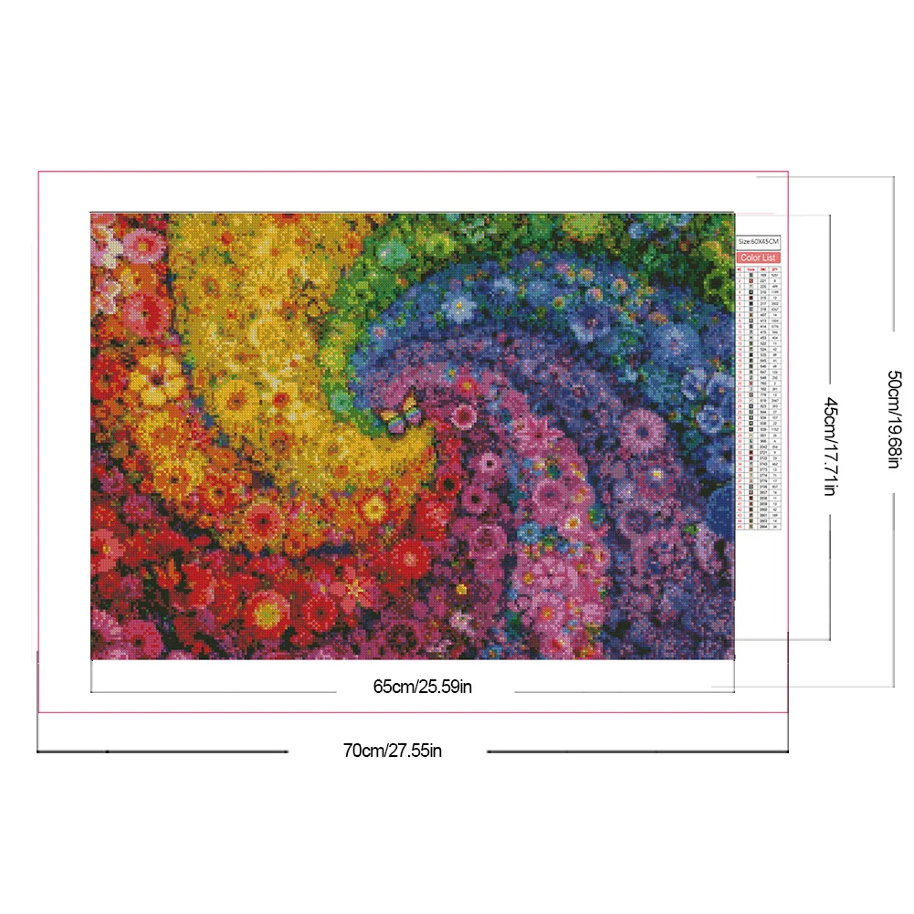 Partial AB Diamond Painting - Full Round Drill - Flower(Canvas|70*50cm)