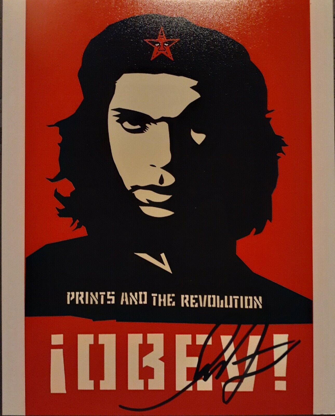 Shepard Fairey signed 8x10