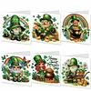 6PCS Diamond Painting St. Patrick's Day Goblin Greeting Cards Postcards with Envelopes