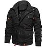 Men's Loose Stand Collar Hooded Jacket