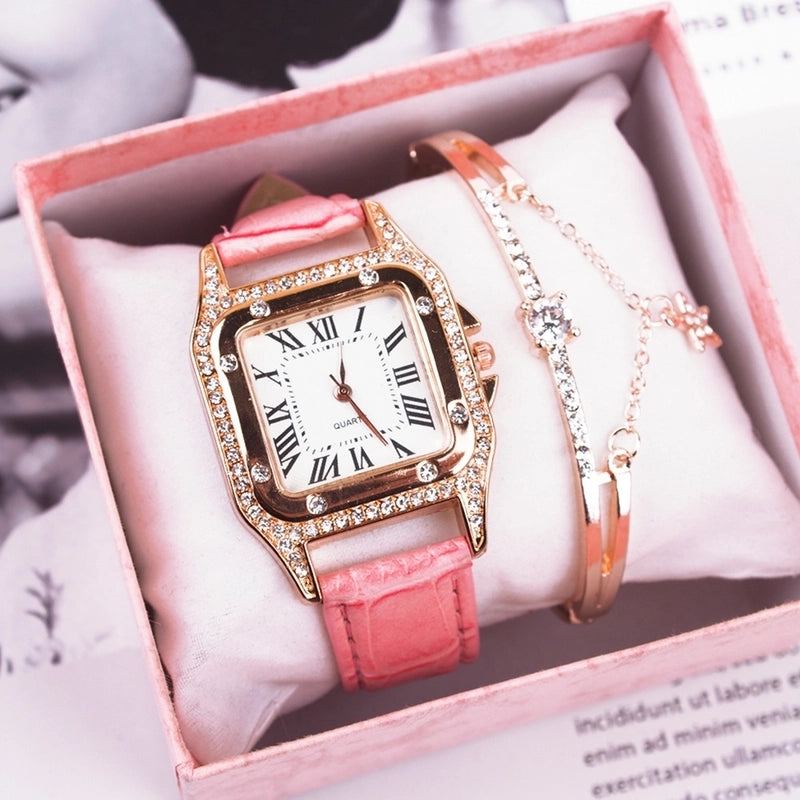 Casual Solid Color Buckle Quartz Women’s Watches