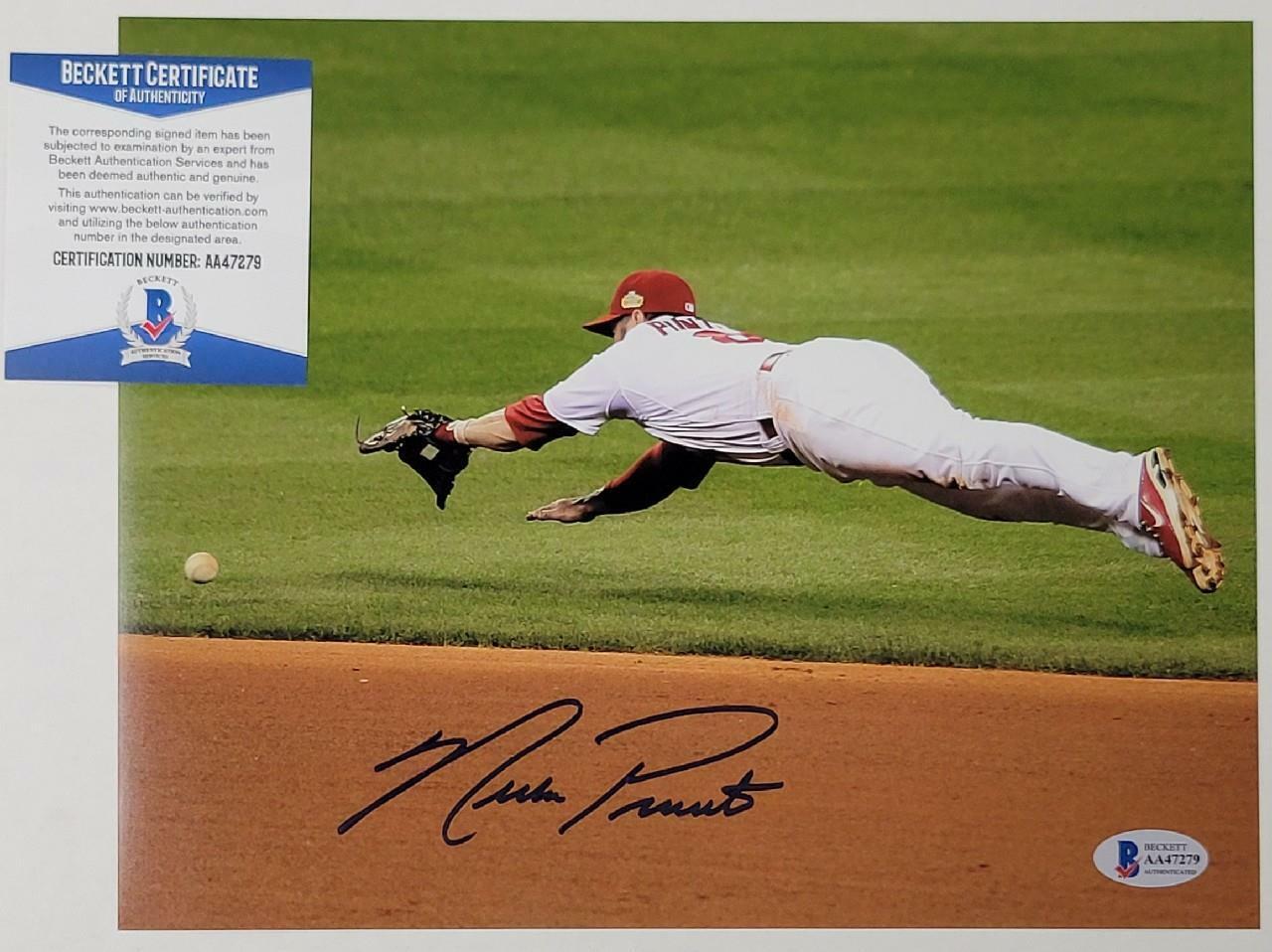 Nick Punto signed St.Louis Cardinals 8x10 Photo Poster painting Autograph ~ Beckett BAS COA