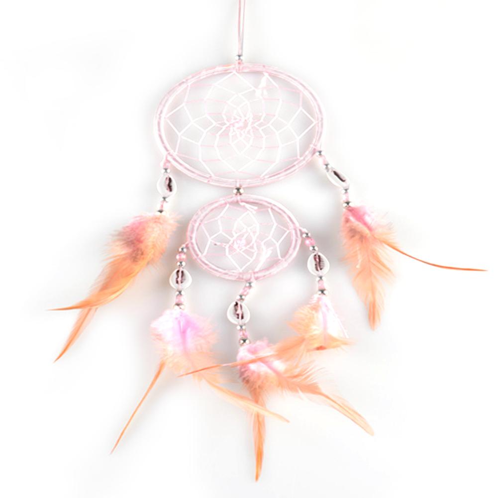 

India Style Pink Dream Catcher With feathers Hanging Decoration, 粉色, 501 Original