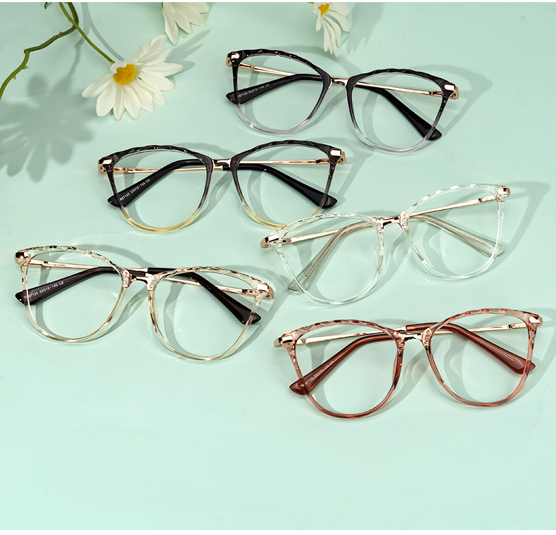 Vaughan Dunkellila Cateye Brille