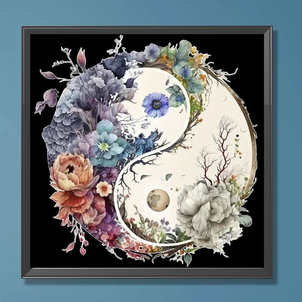 DIY Paint By Number 50*50cm - Tai Chi Flowers