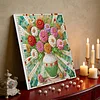 Framed Diamond Painting - Special Shaped - Flowers (25x25cm)