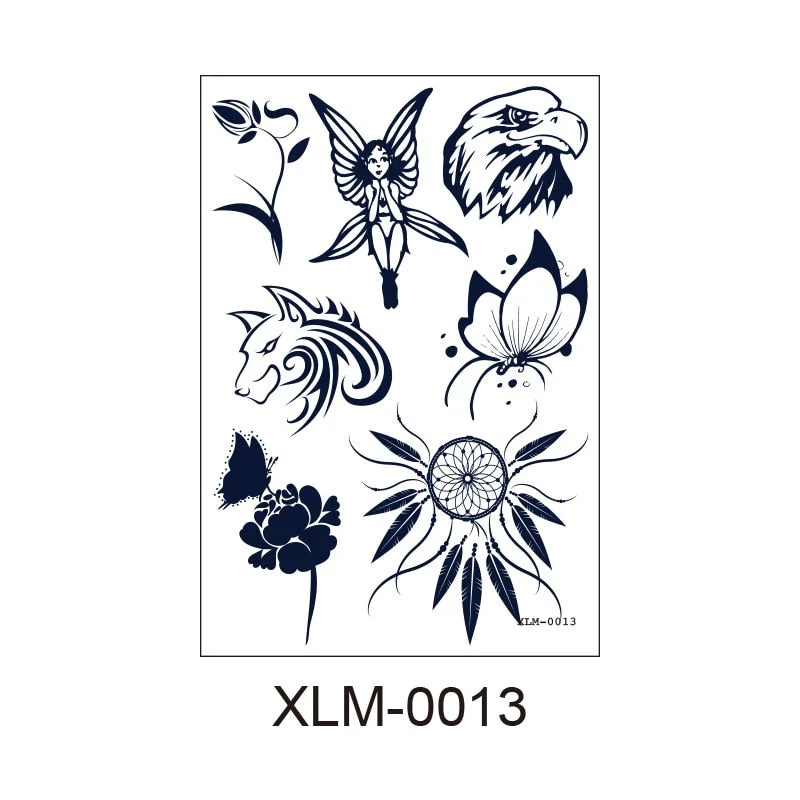 Juice Tattoo Sticker Simple Semi-permanent Imitation Tattoo Tattoo Sticker Personality Flower Arm Big Picture Sticker