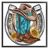 Western Cowboy Boot Hat-11CT Stamped Cross Stitch 45*45cm
