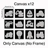 12Pcs DIY Pearl Painting Transportation for Home Wall Decor(15x15cm)
