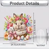 (US Only)2D Flat Print Easter Rabbit DIY Table Top Diamond Painting Ornament Kits