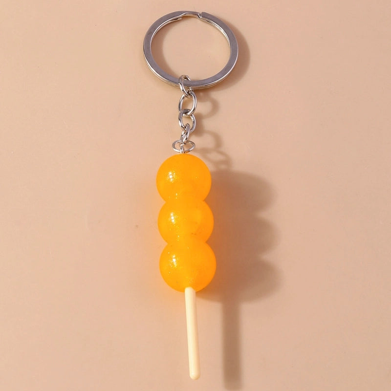 Minimalist Sugar Gourd Alloy Glass Keychain
