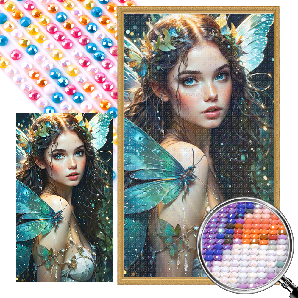 Nature Girl 40*70cm(picture) full round drill diamond painting with 3 to 5 colors of AB drills