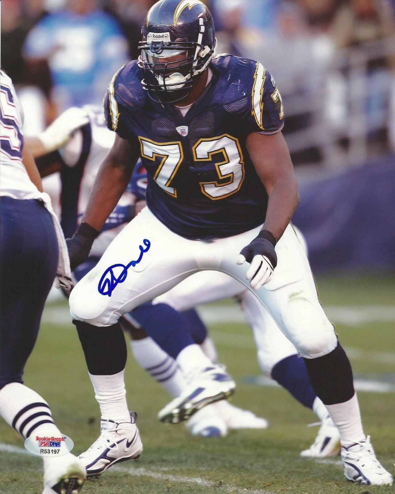 Marcus McNeill Signed Chargers 8x10 Photo Poster painting PSA/DNA COA Autograph Picture Pro Bowl