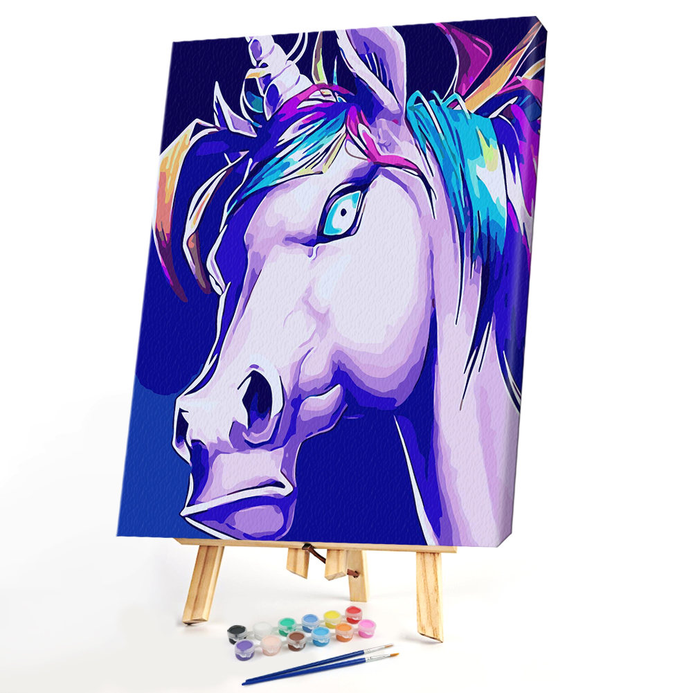 

40*50cm - Paint By Numbers - Angry Horse, 501 Original
