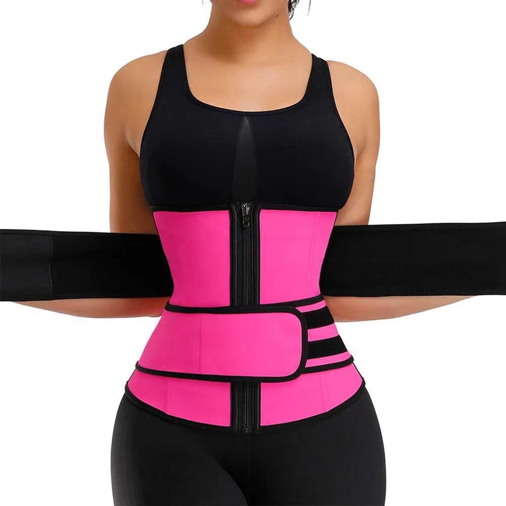 Likron Watches Likron Double Compression Waist Trainer Belt for Women - Sweat Trimmer Workout Cincher with Zipper Adjustab...