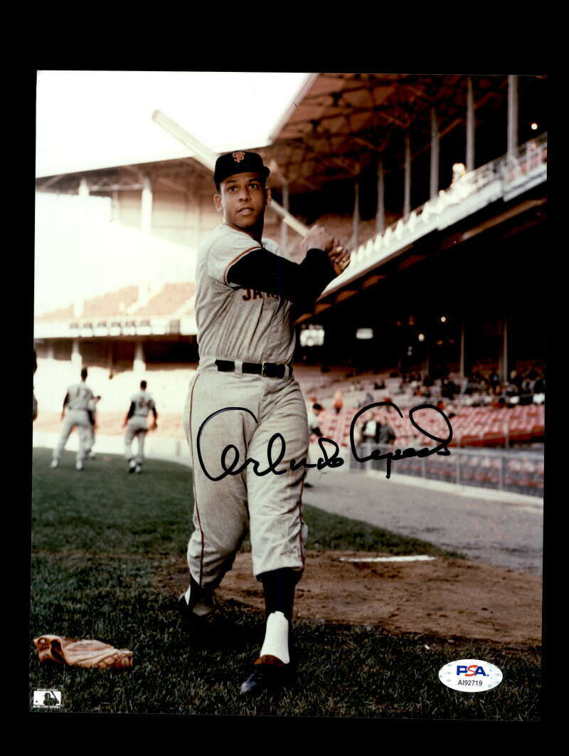 Orlando Cepeda PSA DNA Coa Signed 8x10 Photo Poster painting Autograph