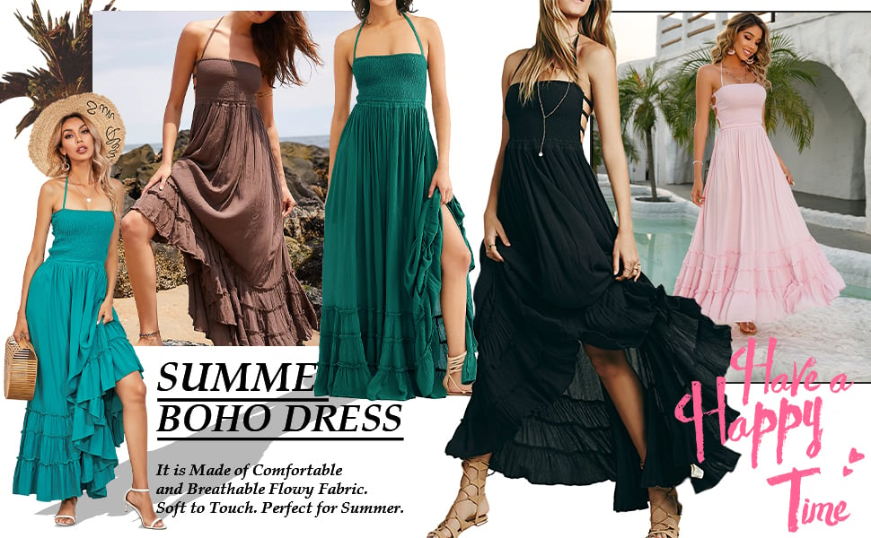 Summer Dress for Women Sexy Backless Long Dresses