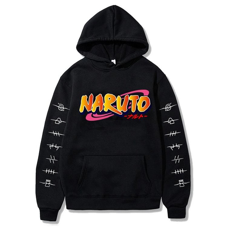 Naruto Logo Trendy Unisex Hoodie Pullover weebmemes