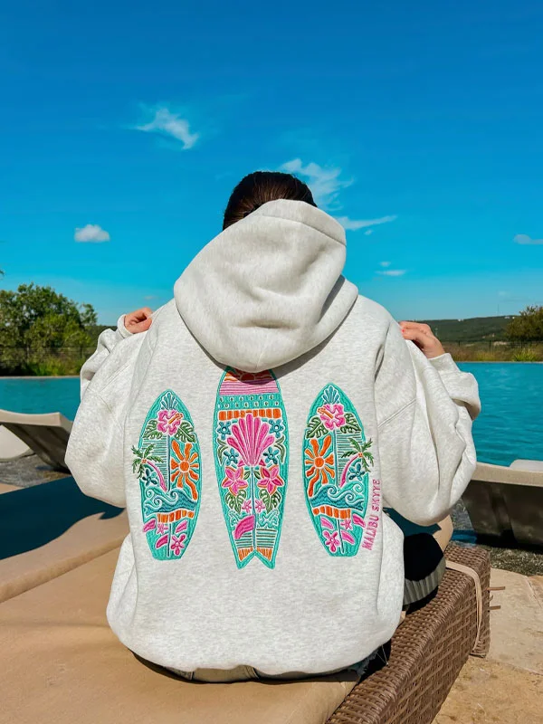 Round neck surf hoodie