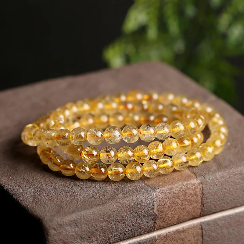 Natural Citrine Prosperity Protection Bracelet