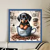 Dachshund In Coffee Cup-11CT Stamped Cross Stitch 40*40cm/15.75*15.75in