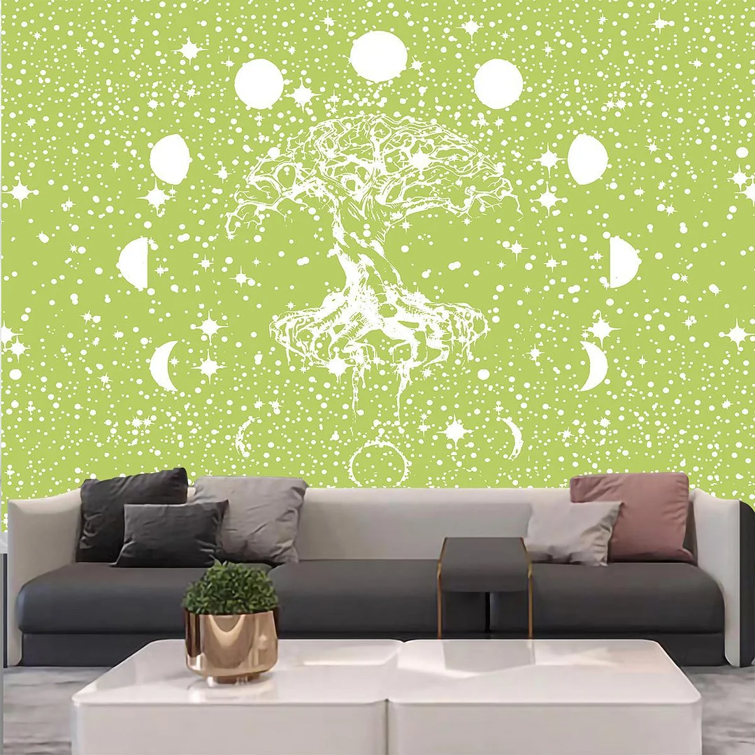 Mysterious Life Tree Home Decoration Tapestry Mandala Psychedelic Scene Wall Tapestry Bohemian Decorative Sofa Blanket Yoga Mat