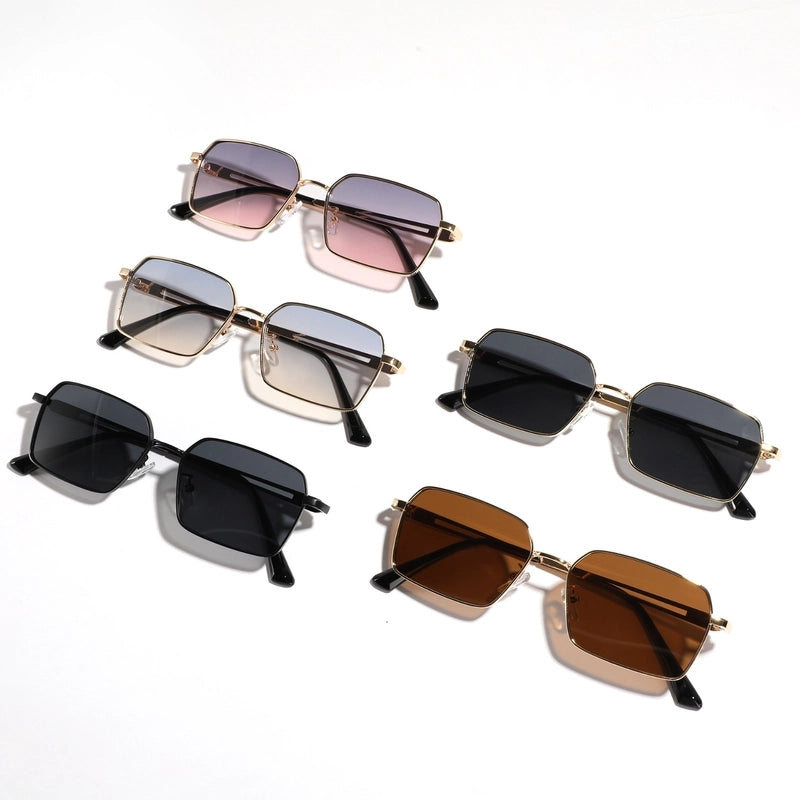 Vacation Minimalist Color Block Ac Square Full Frame Women's Sunglasses
