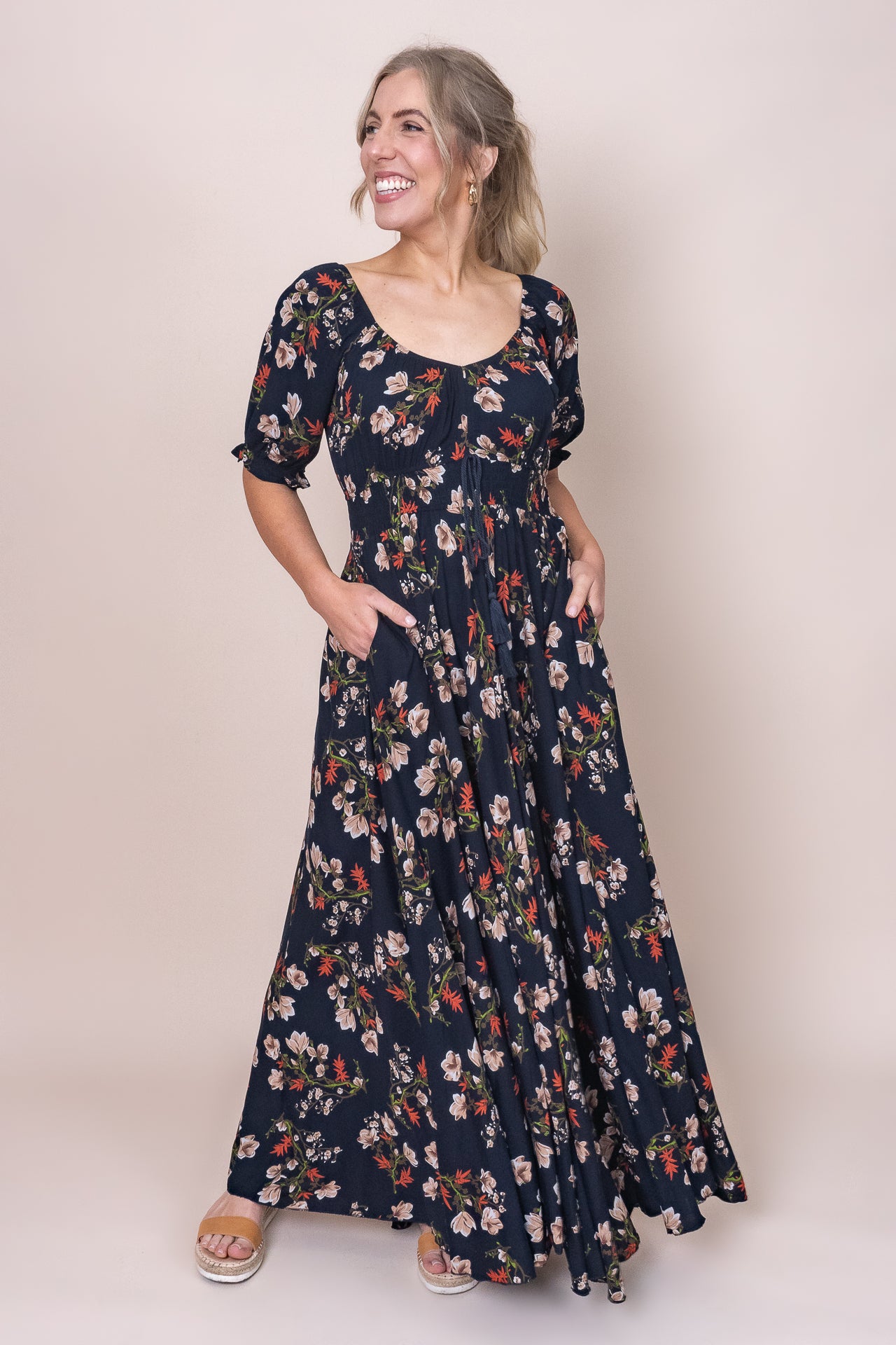 Nikka Maxi Dress in Navy