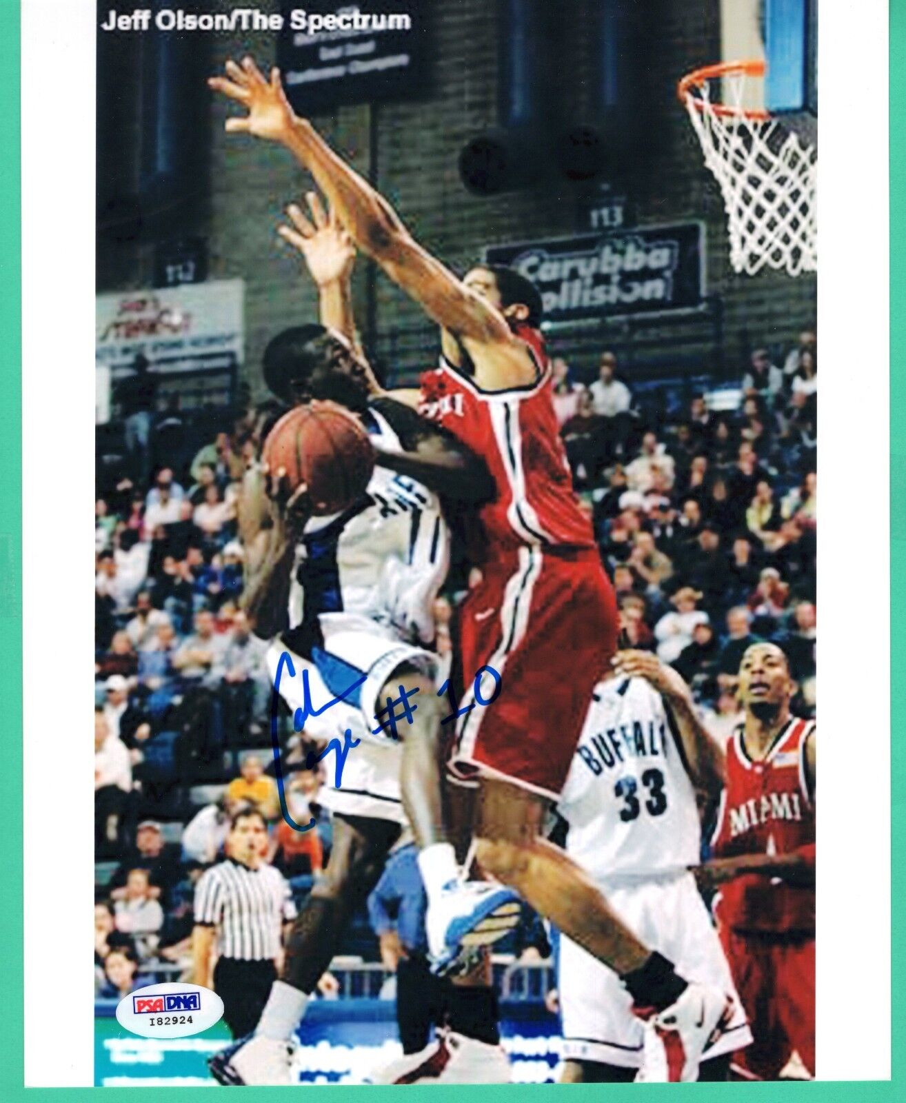 Calvin Cage Basketball Buffalo Univ Hand Signed Autograph 8x10 Photo Poster painting PSA/DNA COA