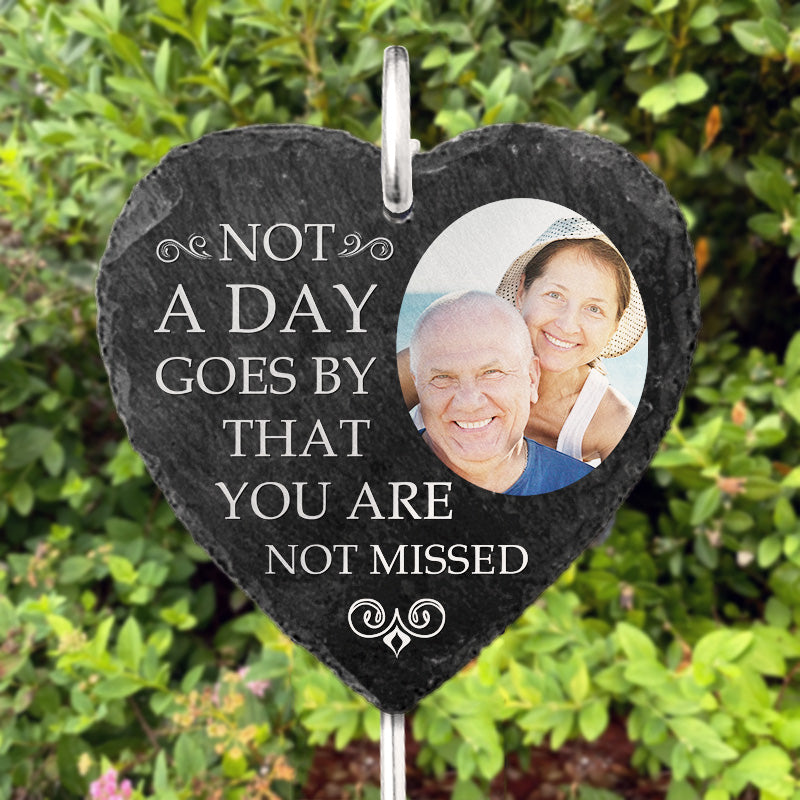 Loveyoufancy Custom Photo You Will Always Be Remembered - Memorial Personalized Memorial Garden Slate & Hook - Sympathy Gift For Family Members