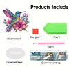 (US Only)2D Flat Hummingbird DIY 5D DIY Diamond Art Tabletop Decorations for Office Decor