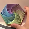 Visual art hexagonal toy puzzle rotatable decompression artifact
