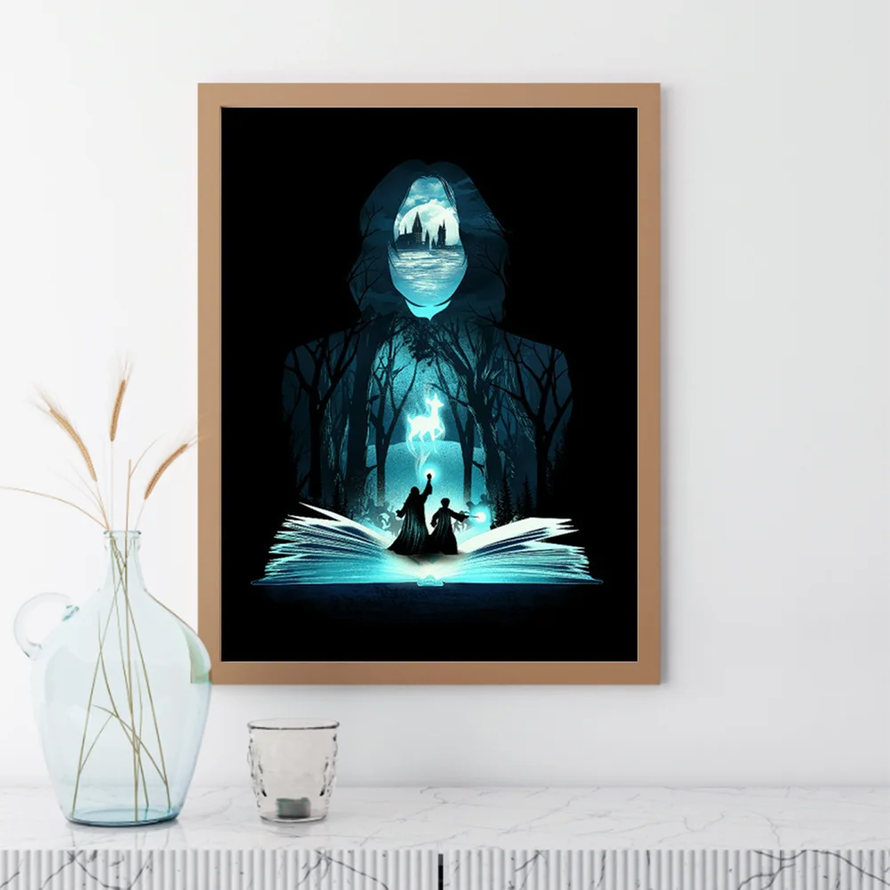 Diamond Painting - Full Round Drill - Harry Potter Silhouette(30*40cm)