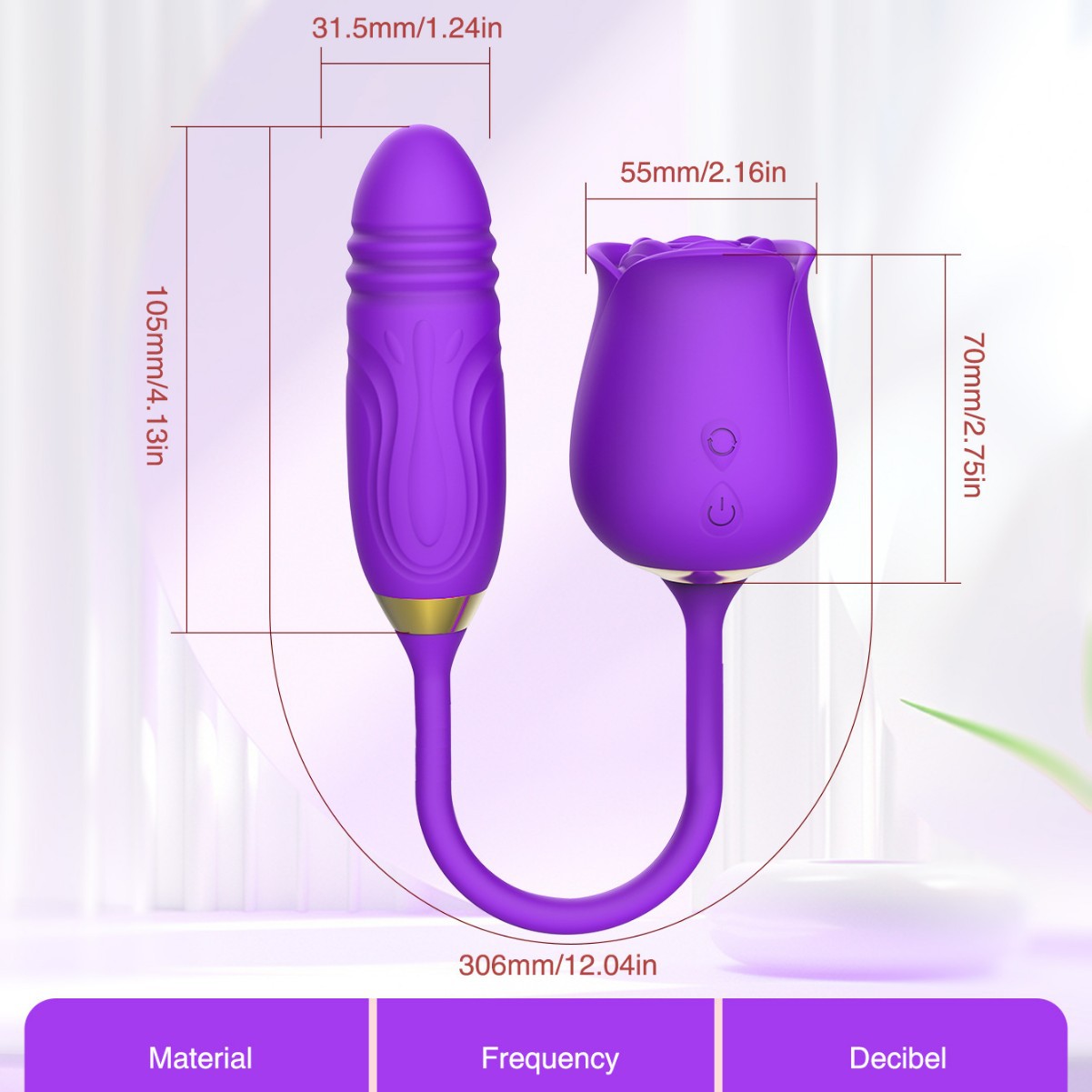 Rose Sucking Sex Toys With Thrusting Vibe - Rose Toy