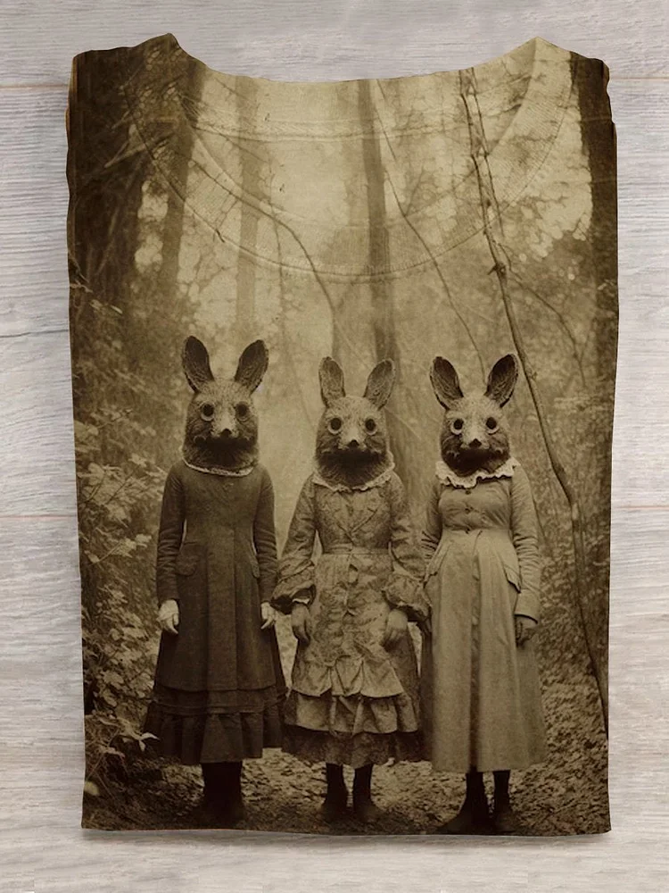 Unisex Rabbit Cult of the Forest Halloween T-shirt