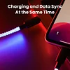 Sikai Led Light up Multi Usb Charger Cable, 6A 18w Fast Charging Cable (3.3ft/1m), Rgb Flow Braeathing Light Charging Cable Compatible With Android Typec for Apple Data Cable(USB-A to Micro) SIKAI CASE
