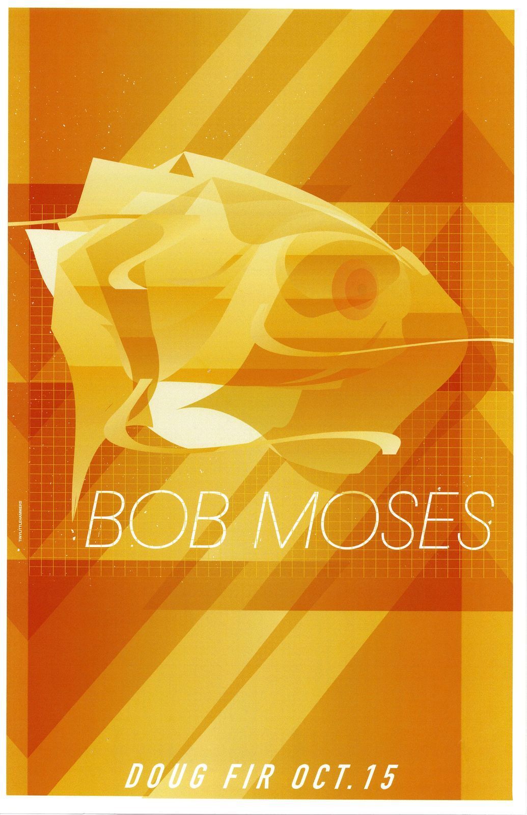 BOB MOSES 2015 Gig POSTER Portland Oregon Days Gone By Concert