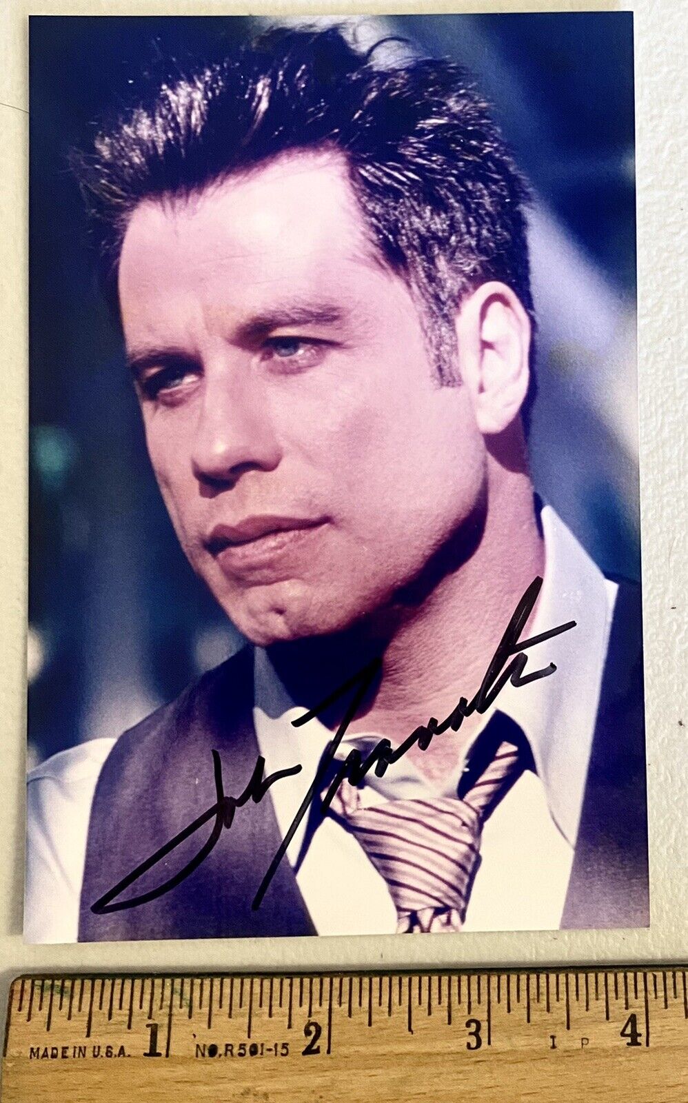 john travolta signed 4x6 autographed Photo Poster painting picture auto grease pulp fiction