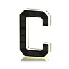 LED Illuminated Modern Address Sign Waterproof Personalized Solar Powered Address Number Dusk To Dawn Adhesive Or Screw Mount for Outside House Light Up Courtyard Hotel Bar