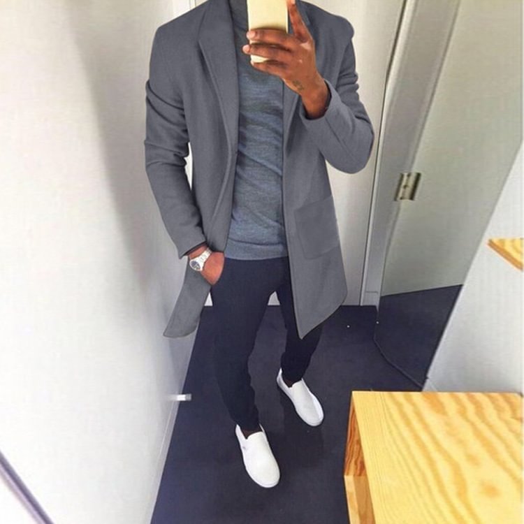 Men's Trench Coat Men's Woolen Coat