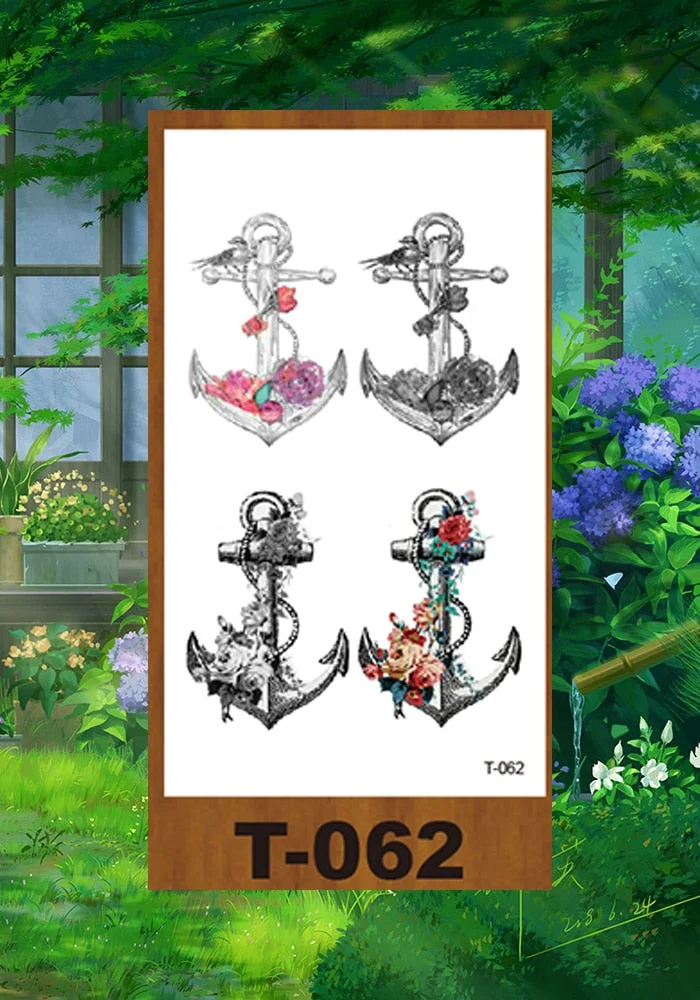 Drop Shipping Small Temporary Tattoo Stickers Expression Wolf Antlers Cartoon Girl Kid Arm Buttock Abdomen Neck Ankles Art Tatoo