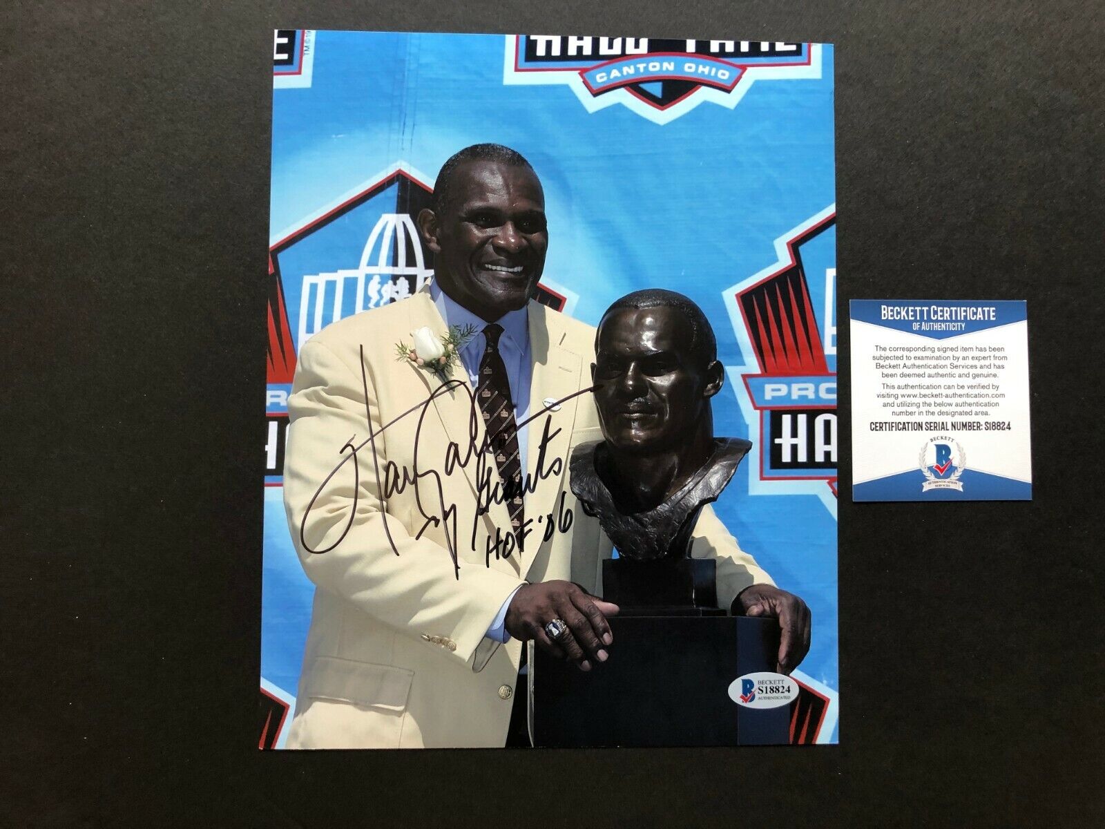 Harry Carson Hot! signed autographed Giants HOF 8x10 Photo Poster painting Beckett BAS coa