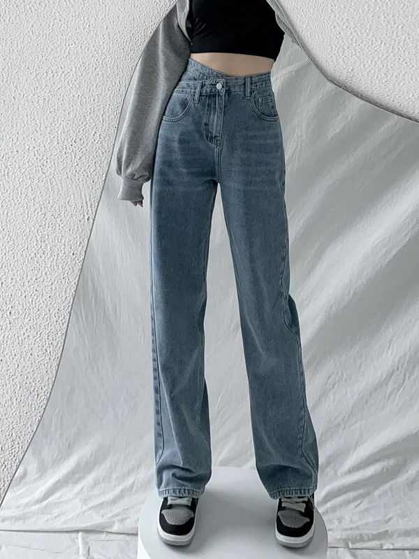 4 Colors High Waisted Jean Pants Bottoms
