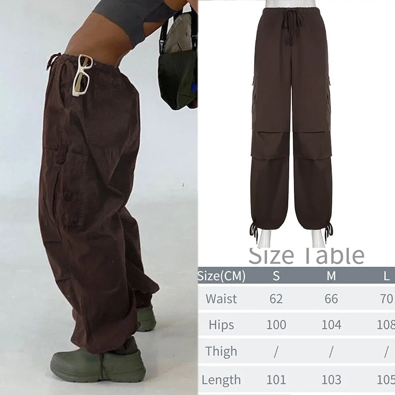 Tawnie Y2K Cargo Pants Women's Baggy Pants 2022 Autumn Streetwear Fairycore Oversized Trousers Vintage Casual Loose Sweatpants