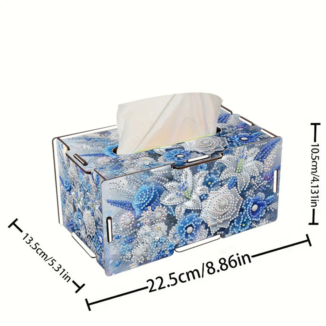 Flower DIY Diamond Art Paper Towel Holder for Home and Office Decoration