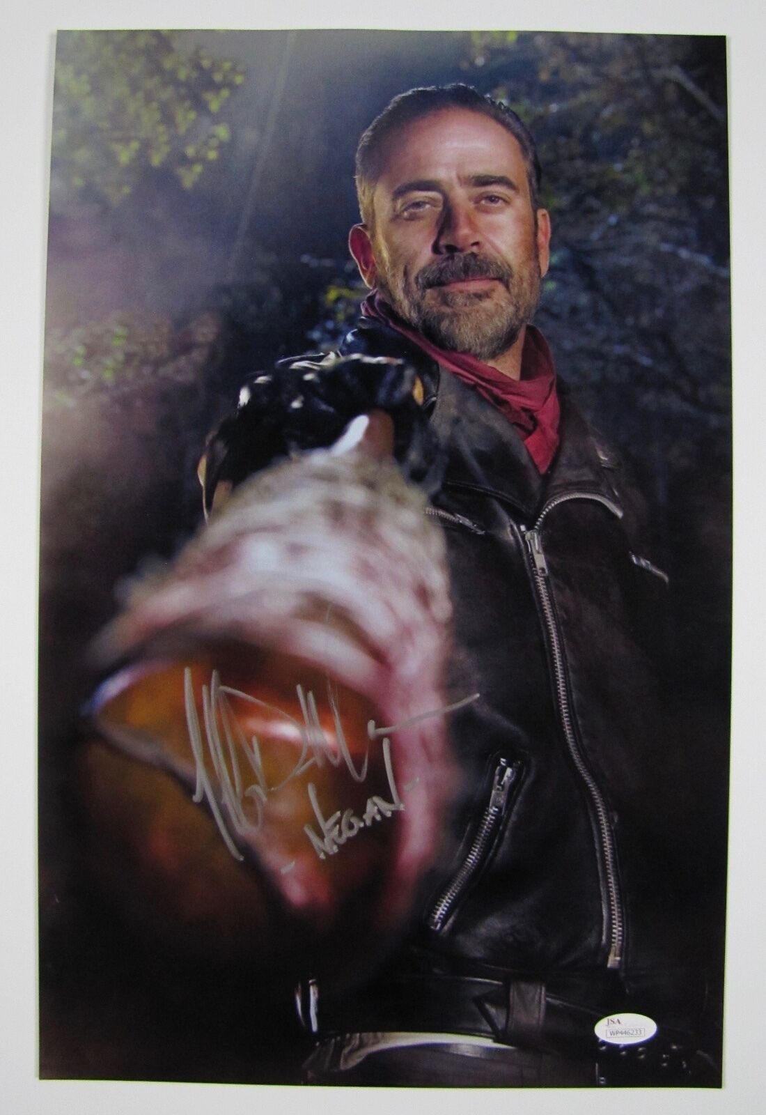 Jeffery Dean Morgan Negan Walking Dead Autograph Signed Photo Poster painting JSA 12 x 18