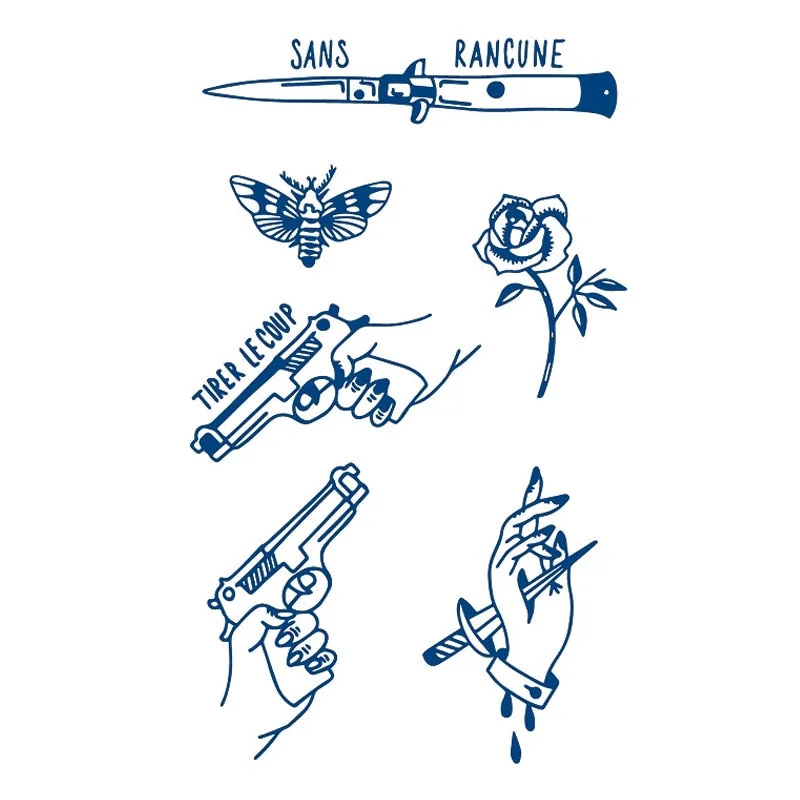 GH1-50 Herbal Juice Tattoo Sticker Semi-permanent Men and Women Long-lasting Waterproof Sweat Plant Juice Tattoo Sticker